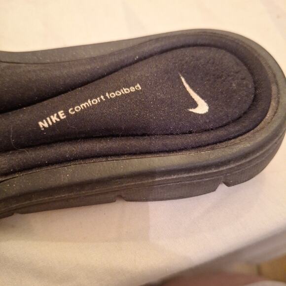 Nike Sandals Women Size 9 Comfort Footbed Slides Flip Flops Black 360883-011 - Picture 2 of 4